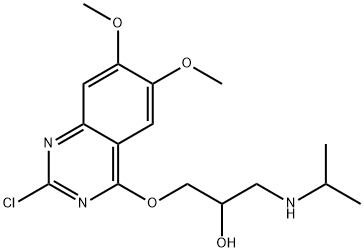 1-((2-Chloro-6,7-dimethoxy-4-quinazolinyl)oxy)-3-((1-methylethyl)amino )-2-propanol Struktur