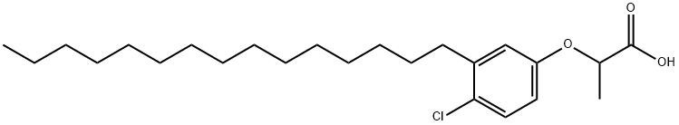 2-(4-chloro-3-pentadecyl-phenoxy)propanoic acid Struktur