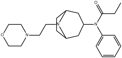 8-N-(2-ethylmorpholinyl)-8-azabicyclo(3.2.1)octane-3-propionanilide Struktur