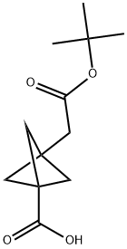 3-(2-(tert-Butoxy)-2-oxoethyl)bicyclo[1.1.1]pentane-1-carboxylicacid Struktur