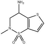 2-methyl-3,4-dihydro-2H-thieno[2,3-e][1,2]thiazin-4-amine 1,1-dioxide Struktur