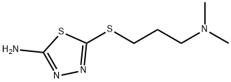 5-(3-Dimethylamino-propylsulfanyl)-[1,3,4]thiadiazol-2-ylamine Struktur