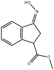 1H-Indene-1-carboxylicacid,2,3-dihydro-3-(hydroxyimino)-,methylester,(Z)-(9CI) Struktur