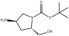 (2S,4R)-1-BOC-2-hydroxyMethyl-4-aMino Pyrrolidine-HCl Struktur