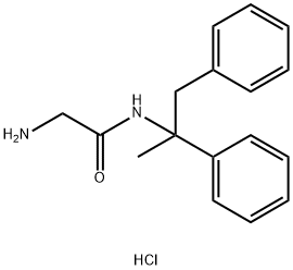 2-AMINO-N-(1-METHYL-1,2-DIPHENYLETHYL)ACETAMIDE HYDROCHLORIDE Struktur