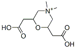 2,6-bis(carboxymethyl)-4,4-dimethylmorpholinium Struktur