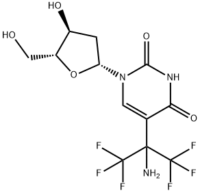 5-(2-aminohexafluoroprop-2-yl)-2'-deoxyuridine Struktur