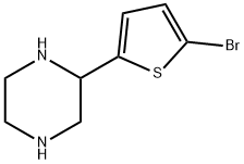 2-(5-BROMOTHIOPHEN-2-YL)PIPERAZINE Struktur