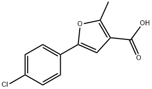 5-(4-CHLOROPHENYL)-2-METHYL-3-FUROIC ACID Struktur