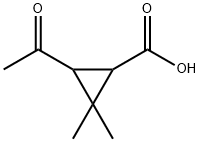 Cyclopropanecarboxylic acid, 3-acetyl-2,2-dimethyl- (9CI) Struktur