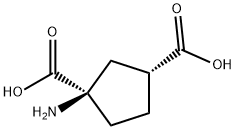 (1R,3R)-1-AMINOCYCLOPENTANE-1,3-DICARBOXYLIC ACID Struktur