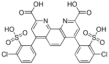 4,7-bis(chlorosulfophenyl)-1,10-phenanthroline-2,9-dicarboxylic acid Struktur