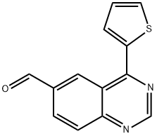 6-Quinazolinecarboxaldehyde, 4-(2-thienyl)- Struktur