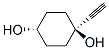 1,4-Cyclohexanediol, 1-ethynyl-, trans- (8CI,9CI) Struktur