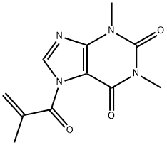 1H-Purine-2,6-dione,  1,3-dimethyl-7-(2-methyl-1-oxo-2-propenyl)-  (9CI) Struktur