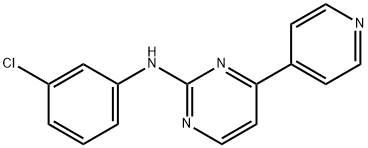 2-pyrimidinamine, N-(3-chlorophenyl)-4-(4-pyridinyl)- Struktur