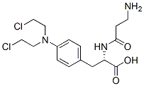 (2S)-2-(3-aminopropanoylamino)-3-[4-[bis(2-chloroethyl)amino]phenyl]pr opanoic acid Struktur