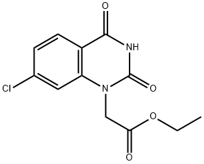 7-Chloro-3,4-dihydro-2,4-dioxo-1(2H)-quinazolineaceticacidethylester Struktur