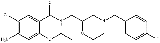 4-Amino-5-chloro-2-ethoxy-N-((4-(4-fluorobenzyl)-2-morpholinyl)methyl)benzamide Structure