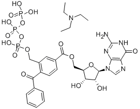 2'-3'-O-(4-BENZOYLBENZOYL)GUANOSINE*5'-TRIPHOSPHATE Struktur