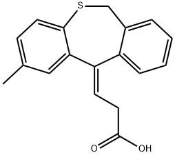 (E)-3-(2-Methyl-6,11-dihydrodibenzo(b,e)thiepin-11-ylidene)propionic a cid Struktur