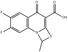 6,7-Difluoro-1-methyl-4-oxo-1H,4H-[1,3]thiazeto[3,2-a]quinoline-3-carboxylic acid Struktur