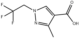 3-METHYL-1-(2,2,2-TRIFLUORO-ETHYL)-1H-PYRAZOLE-4-CARBOXYLIC ACID Struktur