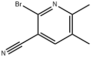 2-BroMo-5, 6-diMethyl-pyridine-3-carbonitrile Struktur