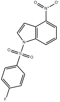 1-(4'-fluorobenzenesulfonyl)-4-nitro-1H-indole Struktur