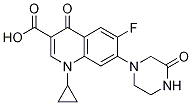 3-Quinolinecarboxylic acid, 1-cyclopropyl-6-fluoro-1,4-dihydro-4-oxo-7-(3-oxo-1-piperazinyl)- Struktur