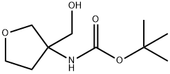 tert-butyl N-[3-(hydroxymethyl)oxolan-3-yl]carbamate Struktur