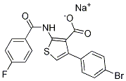 sodiuM 4-(4-broMophenyl)-2-(4-fluorobenzaMido)thiophene-3-carboxylate Struktur