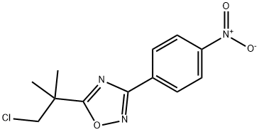 5-(1-Chloro-2-methylpropan-2-yl)-3-(4-nitrophenyl)-1,2,4-oxadiazole Struktur