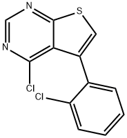 4-Chloro-5-(2-chlorophenyl)thieno[2,3-d]pyrimidine Struktur