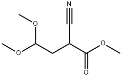 Butanoic acid, 2-cyano-4,4-dimethoxy-, methyl ester (9CI) Struktur