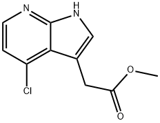 Methyl 2-(4-chloro-1H-pyrrolo[2,3-b]pyridin-3-yl)acetate Struktur