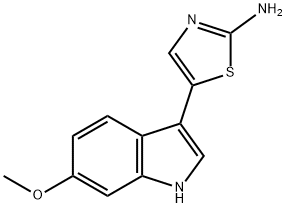 5-(6-methoxy-1H-indol-3-yl)-1,3-thiazol-2-amine Struktur