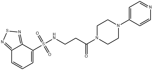 N-[3-Oxo-3-[4-(4-pyridinyl)-1-piperazinyl]propyl]-2,1,3-benzothiadiazole-4-sulfonamide Struktur