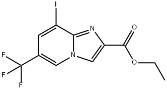 ethyl 8-iodo-6-(trifluoromethyl)imidazo[1,2-a]pyridine-2-carboxylate Struktur