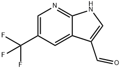 5-(trifluoromethyl)-1H-pyrrolo[2,3-b]pyridine-3-carbaldehyde Struktur