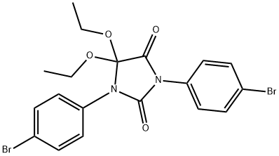 1,3-BIS(4-BROMOPHENYL)-5,5-DIETHOXY-2,4-IMIDAZOLIDINEDIONE Struktur