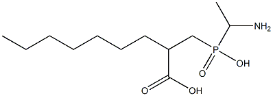 (1-aminoethyl)(2-carboxy-1-octyl)phosphinic acid Struktur