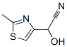 4-Thiazoleacetonitrile,  -alpha--hydroxy-2-methyl- Struktur