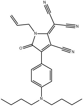 2-[1-Allyl-3-cyano-4-[4-(dibutylamino)phenyl]-5-oxo-1,5-dihydro-2H-pyrrol-2-ylidene]malononitrile Struktur