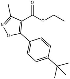 4-Isoxazolecarboxylicacid,5-[4-(1,1-dimethylethyl)phenyl]-3-methyl-,ethylester(9CI) Struktur