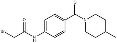 2-Bromo-N-{4-[(4-methyl-1-piperidinyl)carbonyl]-phenyl}acetamide Struktur