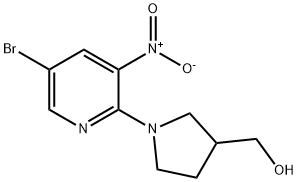 (1-(5-Bromo-3-nitropyridin-2-yl)pyrrolidin-3-yl)-methanol Struktur