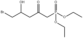 5-Bromo-1-diethoxyphosphinyl-4-hydroxypentan-2-one Struktur