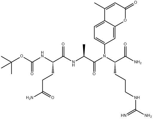 BOC-GLN-ALA-ARG-7-AMINO-4-METHYLCOUMARIN Struktur