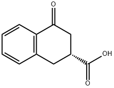 (R)-4-Oxo-1,2,3,4-tetrahydronaphthalene-2-carboxylic acid Struktur